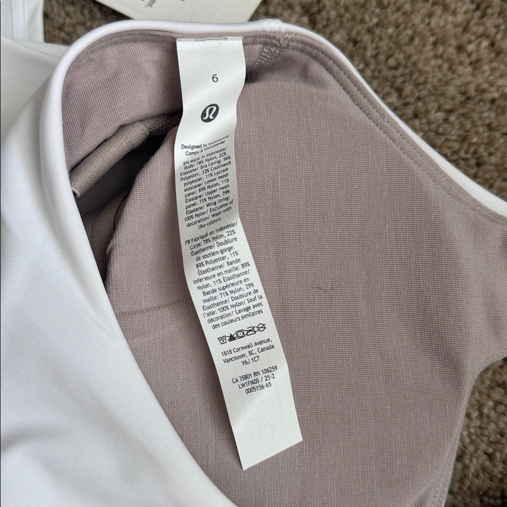 Lululemon White Racerback lightweight Tennis Dress with Built-In Shelf Bra - Picture 5 of 5